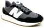 New Balance Zwarte Bimateriaal Sneakers met Groot Logo Black Heren - Thumbnail 2