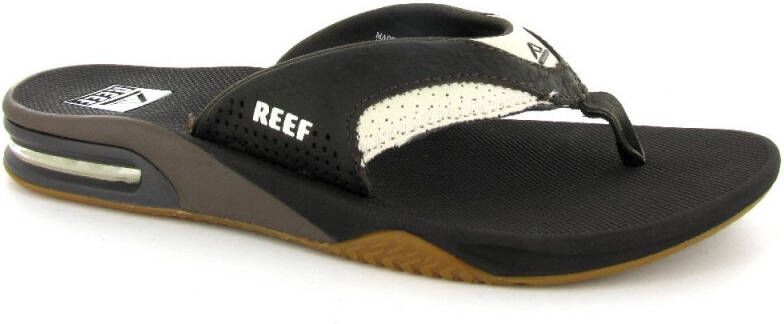 Reef Leather Fanning Slippers