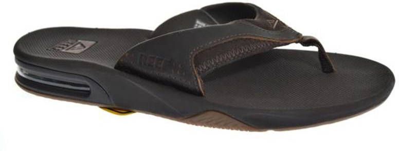 Reef Leather Fanning Slippers