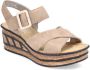 Rieker Zwarte taupe synthetische sandalette met 5 cm hak Beige Dames - Thumbnail 6