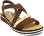 Rieker Comfortabel Sandalen Plat cognac - Thumbnail 3