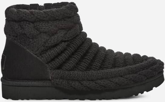 Ugg Classic Mini grofgebreide laars voor Dames in Black