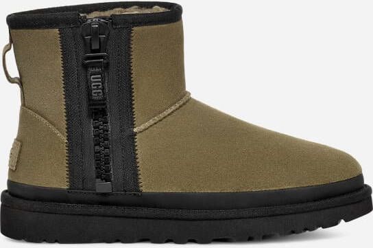 Ugg Classic Mini-laars met ritsband en logo in Green