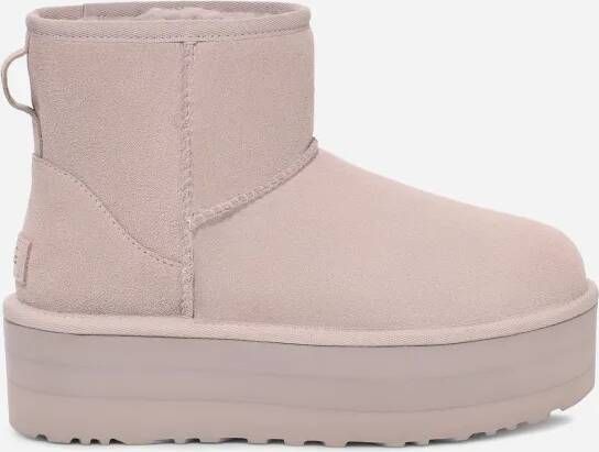 Ugg Classic Mini Platform-laars voor dames in Pale Smoke