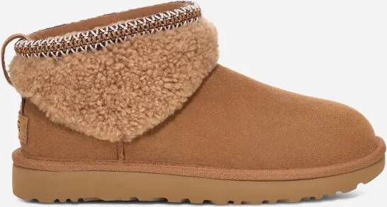 Ugg Classic Ultra Mini Maxi Curly-laars in Brown