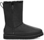 Ugg Classic Zip Short Laarzen voor Dames in Black | Leder - Thumbnail 2