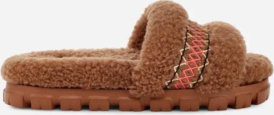 Ugg Cozetta-pantoffel met -boordsel in Hardwood