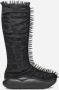 Ugg Mesh Overlay Ruffle Tall Boots Franjes Black Dames - Thumbnail 2