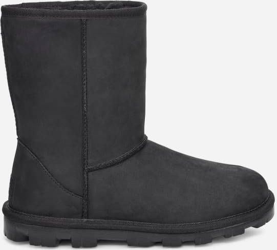 Ugg Essential Short Leather-laars voor dames in Black