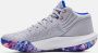 Under Armour Jet '21 Mod Gray White Versa Blue Schoenmaat 47 1 2 Basketball Perfor ce Mid 3024260 109 - Thumbnail 2