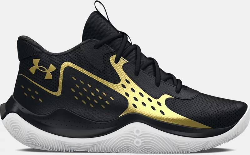 Under Armour Basketbalschoenen Grade School Jet '23 Zwart Zwart Metalen Goud 38