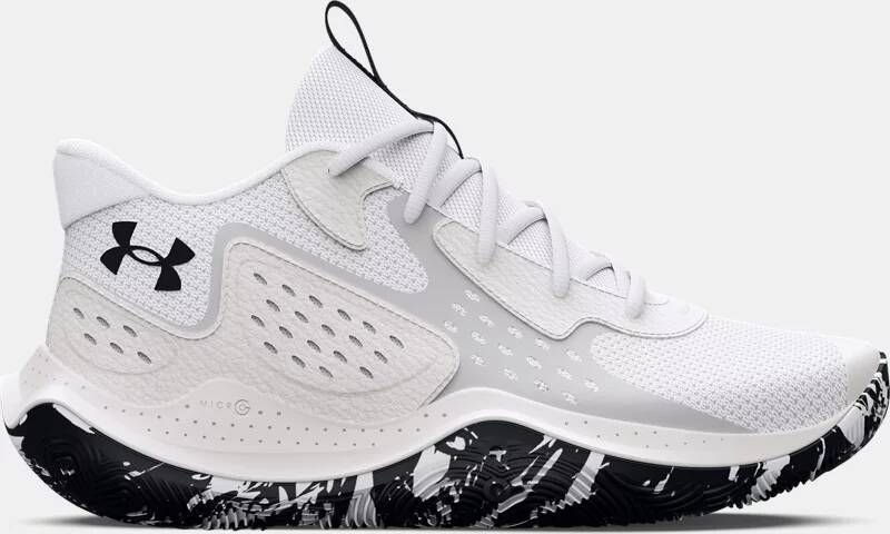 Under Armour Unisex basketbalschoenen Jet '23 Wit Halo Grijs Zwart 42.5