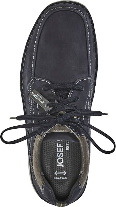 Josef Seibel Veterschoen in mocassinstijl Marine