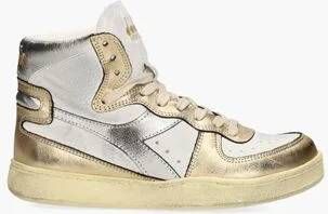 Diadora Heritage Mi Basket Metallic Used Wit Goud Zilver