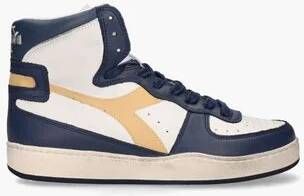 Diadora Heritage Mi Basket Used Wit Blauw Cognac