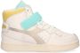 Diadora Mi Basket Mid Icona Wn Hoge sneakers Leren Sneaker Dames Wit - Thumbnail 3