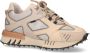 Bruin Tinten Ha-cker 66430 Lage sneakers Leren Sneaker Dames Beige - Thumbnail 13