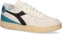 Diadora Heritage Mi Basket Row Cut Used Wit Blauw - Thumbnail 4