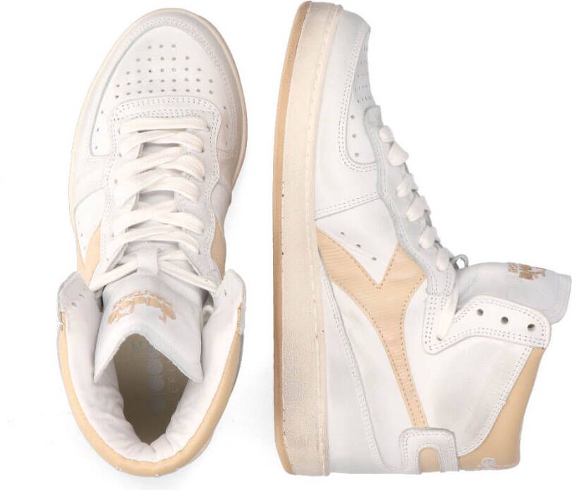 Diadora Heritage Mi Basket Used Wit Beige