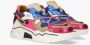 DWRS The label SmileFavorites Dames Sneakers Roze Stof Leer - Thumbnail 3