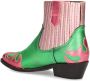 DWRS LABEL DWRS Cowboy laarzen Austin fuchsia groen - Thumbnail 4