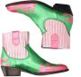 DWRS LABEL DWRS Cowboy laarzen Austin fuchsia groen - Thumbnail 5