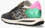 Philippe Model Glamoureuze Tropez Haute Sneakers Zwart Groen Multicolor Dames - Thumbnail 6