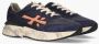 Premiata Navy Blauwe Sneakers met Oranje Details Blue Heren - Thumbnail 21