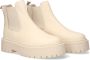 Steve Madden Veerly Boots Bone Suède en Leren Enkellaarzen Beige Dames - Thumbnail 7