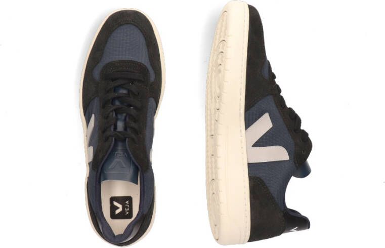 VEJA V-10 Ripstop Blauw Zwart