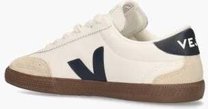 Veja Volley Leather Wit Donkerblauw