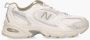 New Balance Witte Beige Sneakers Veters Rubberen Zool White - Thumbnail 2