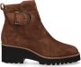 Paul Green Bruin Tinten 9763 Enkellaarsjes Enkelboots met rits Dames Cognac - Thumbnail 4