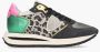 Philippe Model Glamoureuze Tropez Haute Sneakers Zwart Groen Multicolor Dames - Thumbnail 2