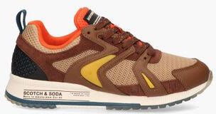 Scotch & Soda Bruine Vivex Low Lage Sneaker