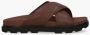 Ugg Brandy Platte Schoenen Capitola Cross Slide Brown Heren - Thumbnail 1