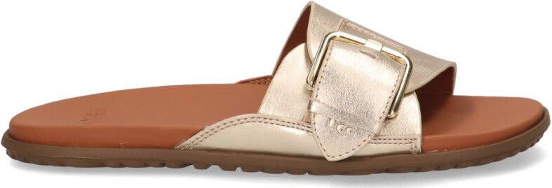 Ugg Solivan Buckle slippers goud1125005 Pgmt Geel Dames Schoenen