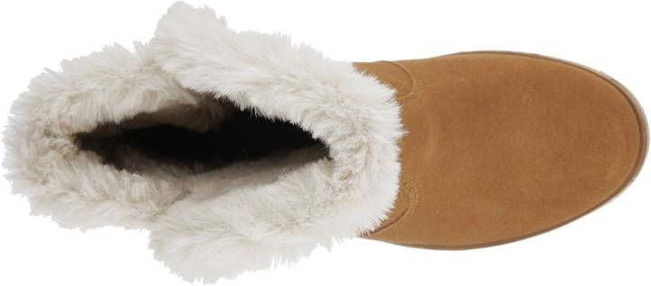 Skechers Keepsakes Wedge Cozy Peak Dames Winter Laarzen Boots Gevoerd Leer Bruin 49811-TAN - Foto 5