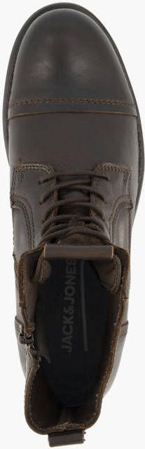 Jack And Jones Donkerbruine leren veterboot Jfw Russel