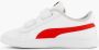 Puma smash v2 l v sneakers wit rood kinderen - Thumbnail 5