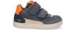 Bunnies JR 223802-529 Jongens Lage Sneakers Blauw Oranje Leer Klittenband - Thumbnail 2