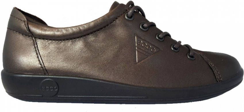 Ecco Bronzen Veterschoenen Soft 20 W Shale