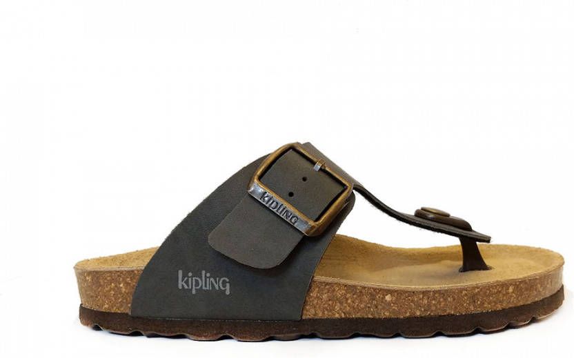 Kipling Grijze Teenslippers Juan 4