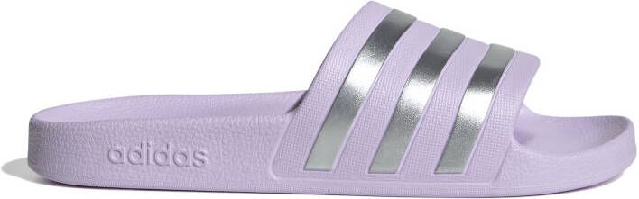 Adidas Adilette Aqua Slippers Dames Paars Zilver