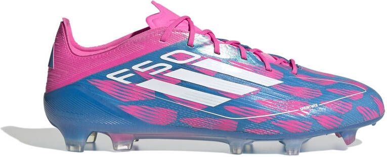 Adidas F50 Elite Gras Voetbalschoenen (FG) Blauw Roze Wit