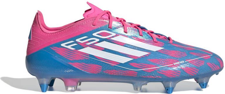 Adidas F50 Elite IJzeren-Nop Voetbalschoenen (SG) Blauw Roze Wit