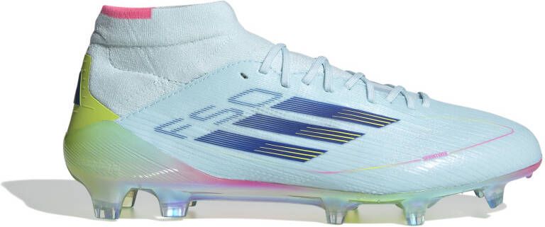 Adidas F50 Elite Mid Gras Voetbalschoenen (FG) Lichtblauw Donkerblauw Geel