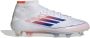 Adidas F50 Elite Mid Gras Voetbalschoenen (FG) Wit Blauw Rood - Thumbnail 1