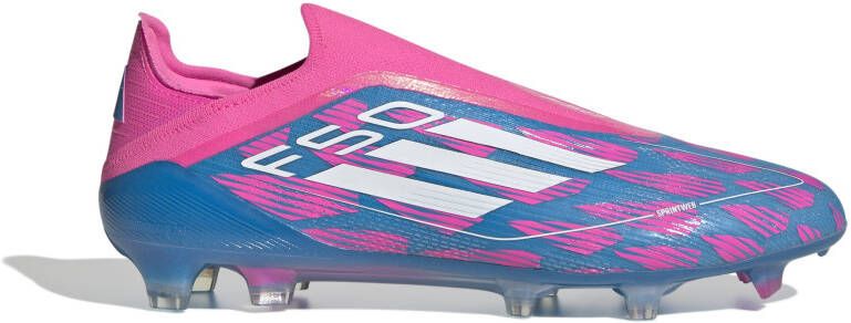 adidas F50 Elite Veterloze Gras Voetbalschoenen (FG) Blauw Roze Wit