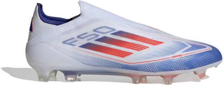 Adidas F50 Elite Laceless FG Cloud White Solar Red Lucid Blue- Cloud White Solar Red Lucid Blue